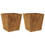 ZNTS Garden Planters 2 pcs 40x40x40 cm Weathering Steel 851065