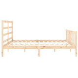 Bed Frame without Mattress 200x200 cm Solid Wood Pine 3191926