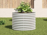 Garden Raised Bed 80x80x81 cm Galvanised Steel Silver 45515