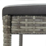 5 Piece Garden Bar Set Grey Solid Wood Acacia and Poly Rattan 3295297