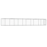 Dog Cage with Door Grey 10x2x1.5 m Galvanised Steel 3209581
