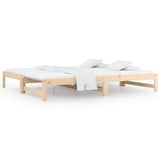 Pull-out Day Bed without Mattress 2x cm Solid Wood Pine 820437