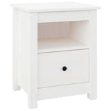 Bedside Cabinets 2 pcs White 40x35x49 cm Solid Wood Pine 813712