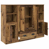 Highboard with Drawer 3 pcs Old Wood Engineered Wood 3402674
