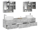 Bathroom Furniture Set 5 pcs Concrete Grey 3407002