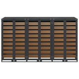 Wheelie Bin Storage for 3 Bins Anthracite 204 x 77.5 x 115.5 cm 3394769