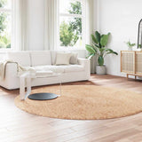 Shaggy Rug High Pile NAVARRA Beige 240x240 cm Polyester 4102925