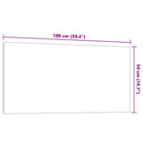 Wall-mounted Magnetic Board White 100x50 cm Tempered Glass 4008634