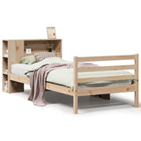 Bookcase Bed without Mattress 90x200 cm Solid Wood Pine 3321875