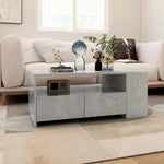 ZNTS Coffee Table Concrete Grey 102x55x42 cm Engineered Wood 810921