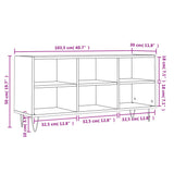 TV Cabinet Sonoma Oak 103.5x30x50 cm Engineered Wood 826991