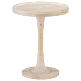 ZNTS Side Table Ø60x75 cm Solid Mango Wood 320598