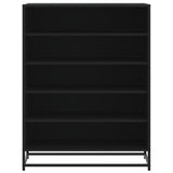Shoe Cabinet Black 75x38x97.5 cm Engineered Wood and Metal 3300870