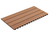 Decking Tile 6 pcs Brown 60 x 30 cm WPC 42046684