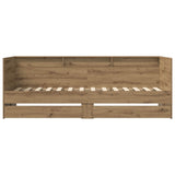 Bed Frame with Storage Artisian Oak 80 x 200 cm Engineered Wood 3429644
