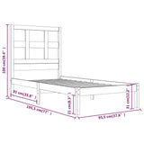 Bed Frame without Mattress 90x190 cm Single Solid Wood Pine 3104443