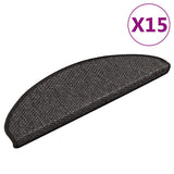 Stair Mats Self-adhesive Sisal-Look 15 pcs 65x21x4 cm Anthracite 326873