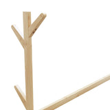 Clothes Rack with Hooks and Wheels 100x35x157 cm Bamboo 4008915