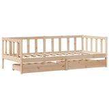 Daybed with Drawers without Mattress 90x190 cm Solid Wood 3302073