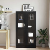 Book Cabinet Black Oak 82.5 x 30.5 x 150 cm Engineered Wood 3329276