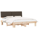 Bed Frame with Upholstered Headboard Taupe 180 x 200 cm 3398102