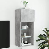 TV Cabinet with LED Lights Concrete Grey 40.5x30x90 cm 837049