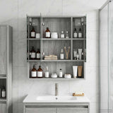 Bathroom Mirror Cabinet Grey Sonoma 60 x 14.5 x 70 cm 889188