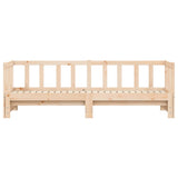 ZNTS Day Bed with Trundle without Mattress 90x190 cm Single Solid Wood 836162