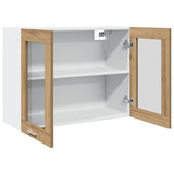 Hanging Glass Cabinet Lyon Artisan Oak 80x31x60 cm Engineered Wood 856120
