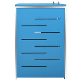 Double Wheelie Bin Shed 138x77.5x112.5 cm Stainless Steel 149567