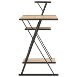 Desk with Shelf Black and Oak 116x50x93 cm 20289