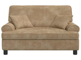 XXL Armchair with Cushions Beige 1.5 Lines Fabric 42043503
