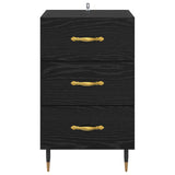 Bedside Cabinet Black Oak 40 x 40 x 66 cm Engineered Wood 882100