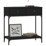 Console Table Black 75x34.5x75 cm Engineered Wood 833398