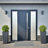 Garden Planters Anthracite 2 pcs 35x35x75 cm Steel 851085