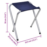 41329 Foldable Camping Table Set with 6 Stools Height Adjustable 180 x 60 cm