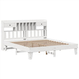 Bed Frame without Mattress White 180x200 cm Super King Solid Wood Pine 3308835