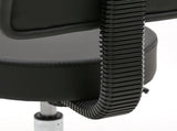 Round Shape Plastic Adjustable Salon Stool with Back Black 42012977