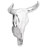 Bull Skull Silver 34 x 13 x 53 cm Aluminium 42000134