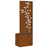 Garden Privacy Screen Floral Rusty 50 x 140 cm Weathering steel 876482