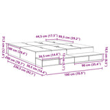 Storage Bed Frame Concrete Grey 180 cm Engineered Wood 3335664