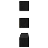 TV Cabinet Set 4 pcs Black Oak Engineered Wood 3393436