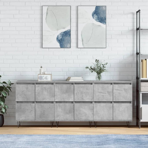 Sideboards 3 pcs Concrete Grey Engineered Wood 3190201