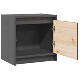 Bedside Cabinets 2 pcs Grey 40x30.5x40 cm Solid Pinewood 808118