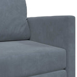 Sofa Bed Dark Grey 124 x 204 x 61 cm Velvet 4106703
