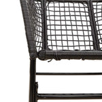 5 Piece Garden Dining Set Black Poly Rattan Glass 3334487