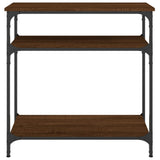 Console Table Brown Oak 75x29x75 cm Engineered Wood 834044