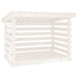 Firewood Rack White 108x73x79 cm Solid Wood Pine 822228