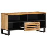 TV Cabinet 100x34x46 cm Solid Wood Rough Mango 377514