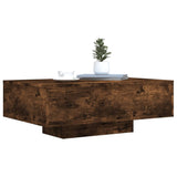 Coffee Table with LED Lights Smoked Oak 85x55x31 cm 836613